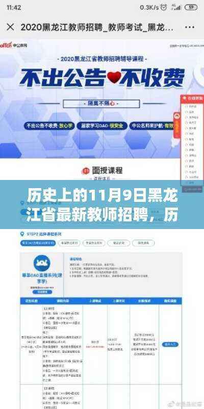 历史上的11月9日黑龙江省教师招聘全攻略,步步为营,轻松上岗之路