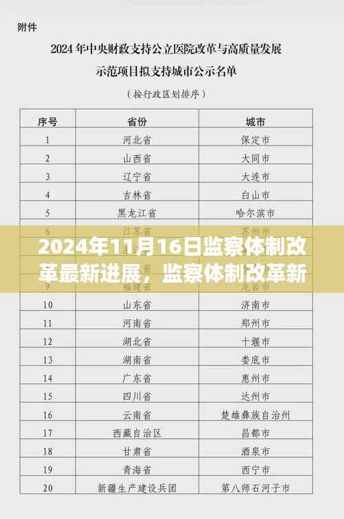 以2024年11月16日为界,监察体制改革最新进展报告