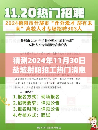 2024年盐城射阳招工热门趋势展望与行业展望,预测未来热门招工消息