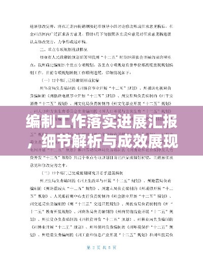 编制工作落实进展汇报,细节解析与成效展现