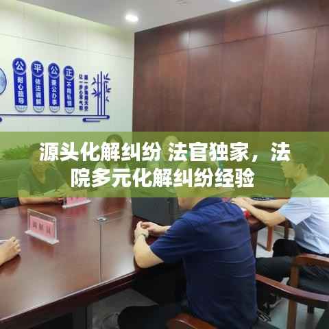 源头化解纠纷 法官独家,法院多元化解纠纷经验