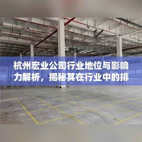 杭州宏业公司行业地位与影响力解析,揭秘其在行业中的排名及深远影响