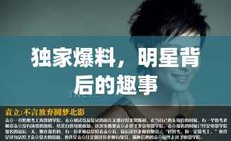 独家爆料,明星背后的趣事