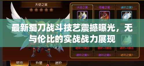 最新蜀刀战斗技艺震撼曝光,无与伦比的实战战力展现