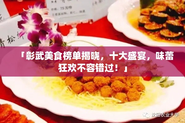 「彰武美食榜单揭晓,十大盛宴,味蕾狂欢不容错过!」
